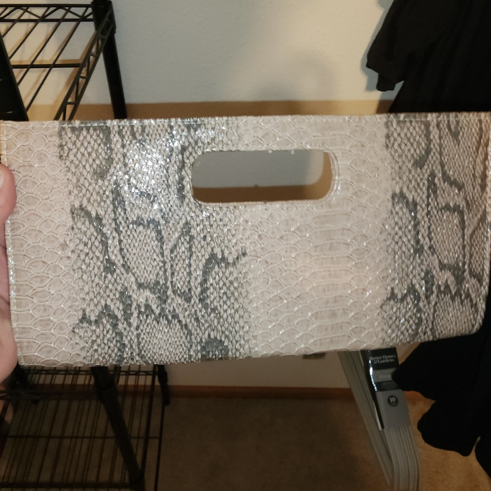 Fake Snake Skin Clutch